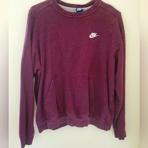 Burgandy Nike Crewneck sweatshirt